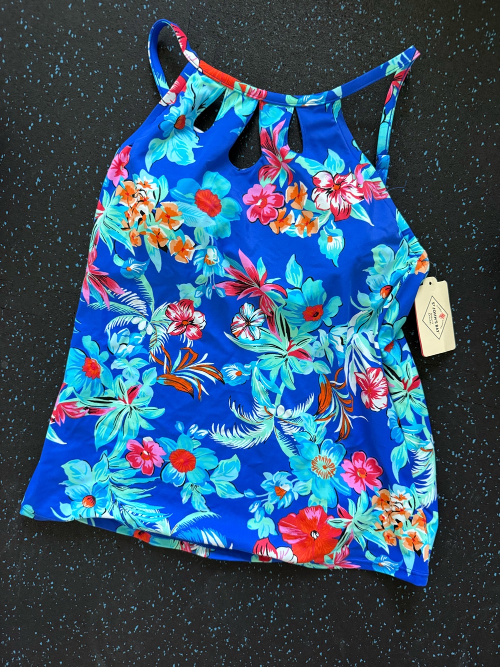 St. John's Bay Blue Floral Kids One-Piece